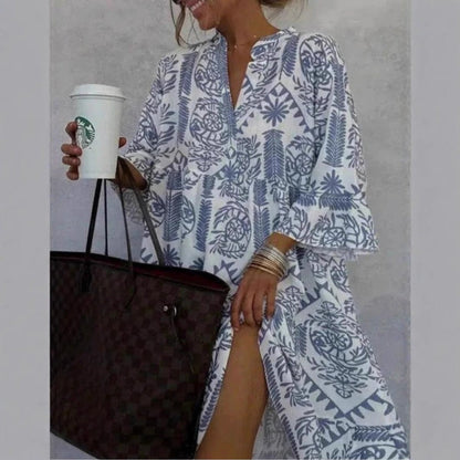 Women's Mini Dress | Block Print Tunic Swing Dress