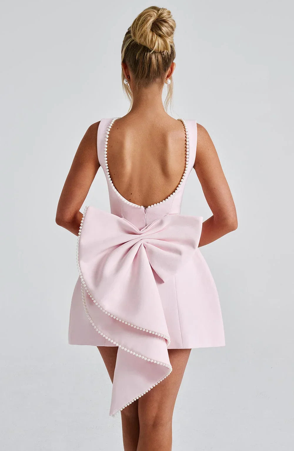Women's Mini Dress | Pearl Detail & A-Line Fit