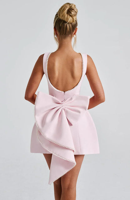 Women's Mini Dress | Pearl Detail & A-Line Fit