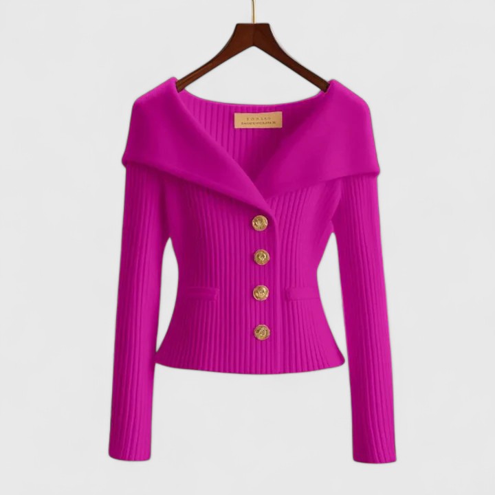 Women's Off-Shoulder Knit Sweater for Chic Events