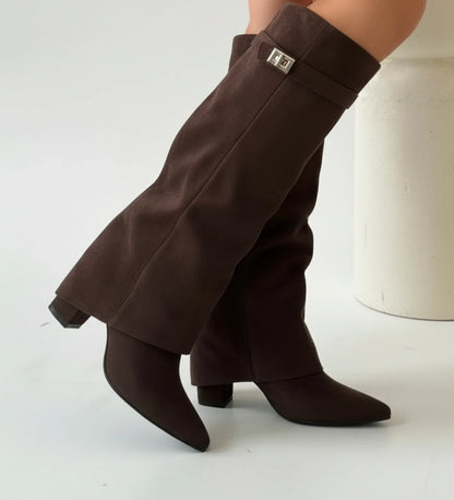 Women's Over-The-Knee Boots | Slouch Design & Pointed Toe