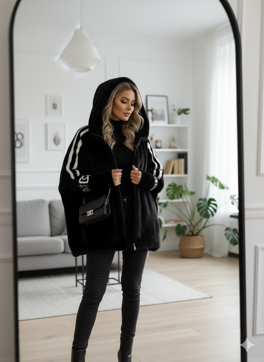 Women's Oversized Coat | Hooded & Warm