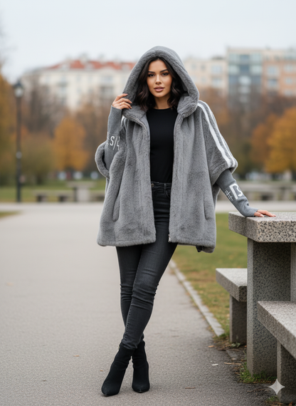 Women's Oversized Coat | Hooded & Warm