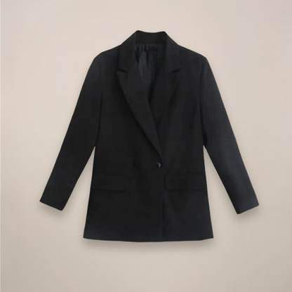 Chic Oversized Double-Breasted Blazer for Fall/Winter Wear