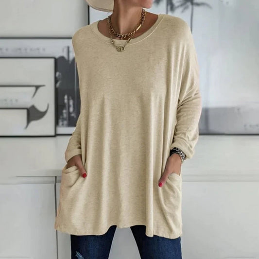 Women's Oversized Sweater | Side Pockets & Loose Fit