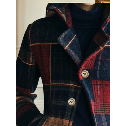 Women's Plaid Jacket | Stand-Collar & All-Day Comfort