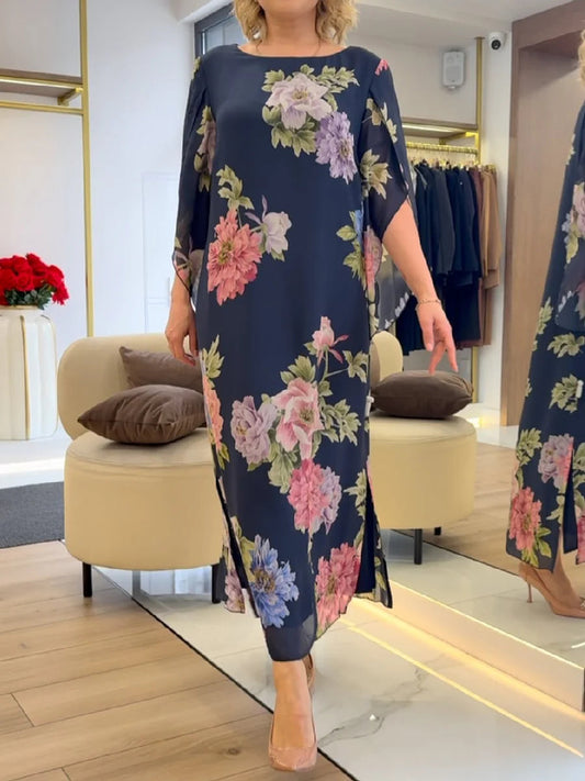 Women's Plus Size Maxi Dress | Floral Print Kaftan