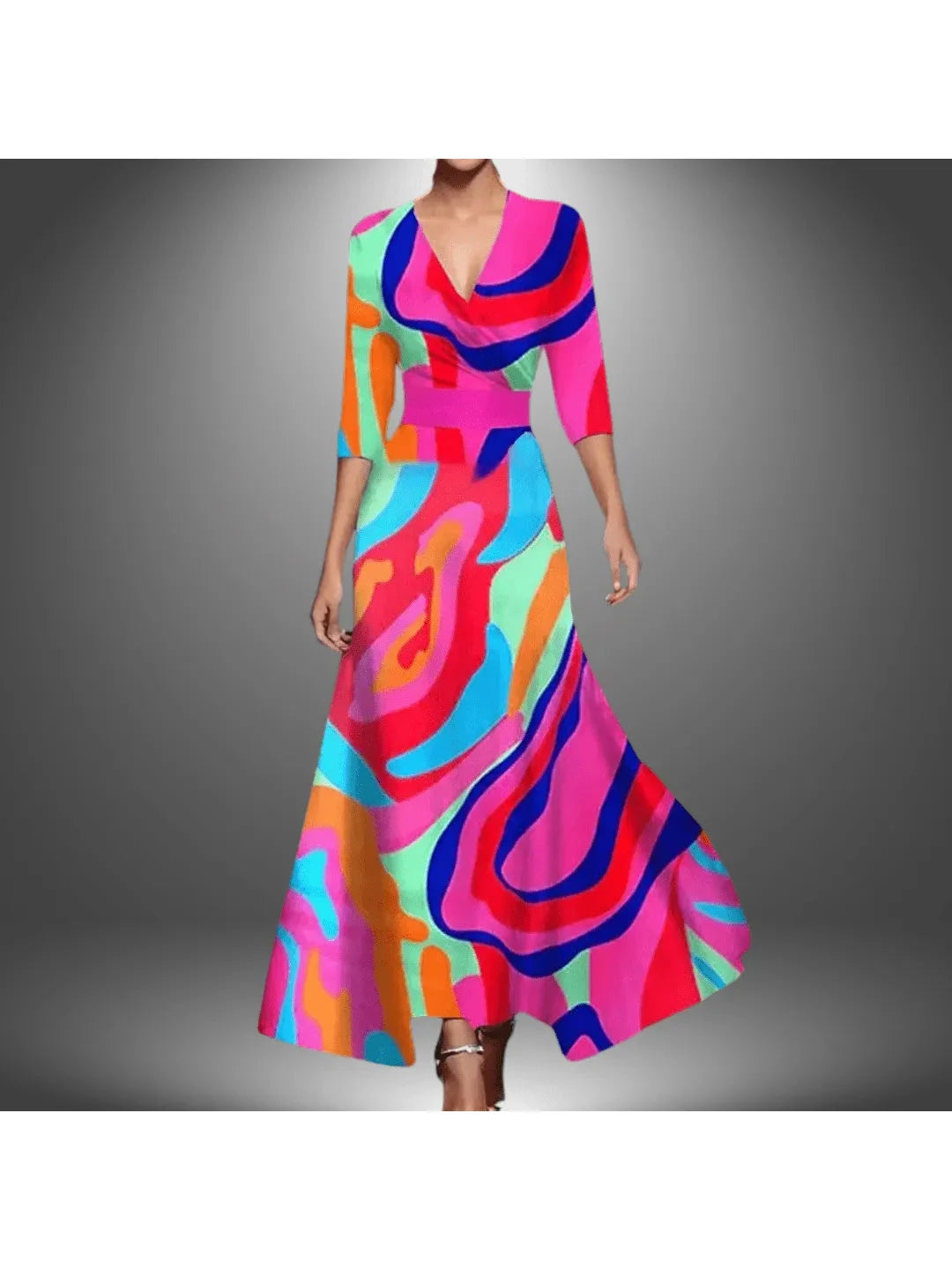 Women's Printed Wrap Dress | Floral Design & Flattering Fit