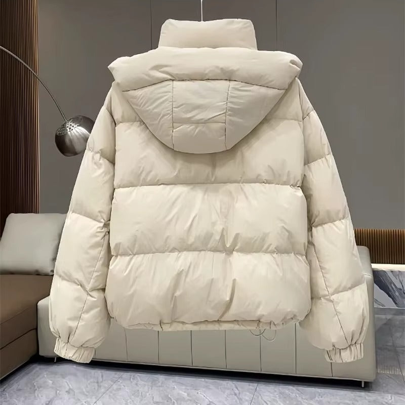 Women's Puffer Jacket | High Neck & Hooded Design