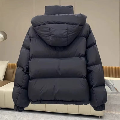 Women's Puffer Jacket | High Neck & Hooded Design