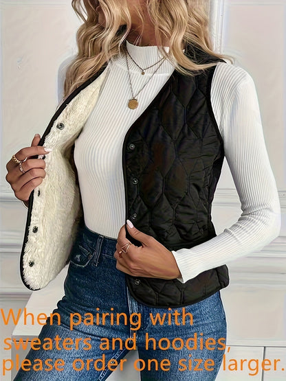 Women's Quilted Gilet | Reversible & Plush Lined