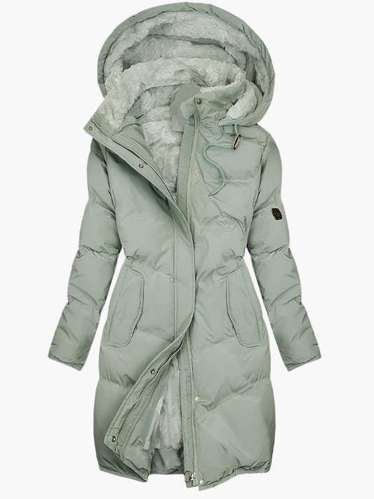 Women's Quilted Hooded Coat | Warm & Windproof