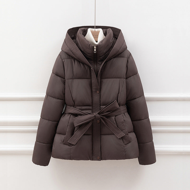Women's Quilted Jacket | Hooded & Belted Design