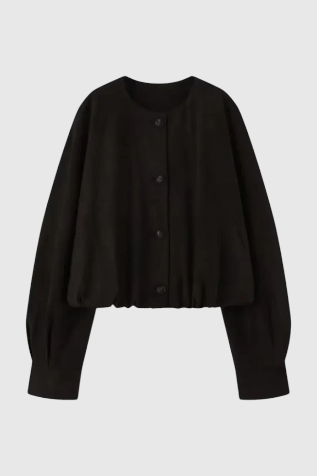Women's Short Jacket | O-Neck & Pockets
