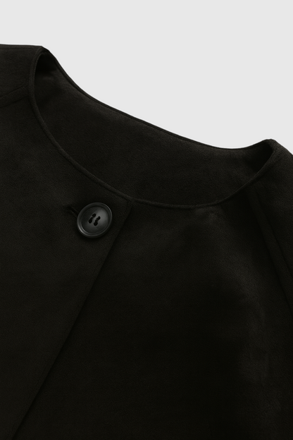 Women's Short Jacket | O-Neck & Pockets