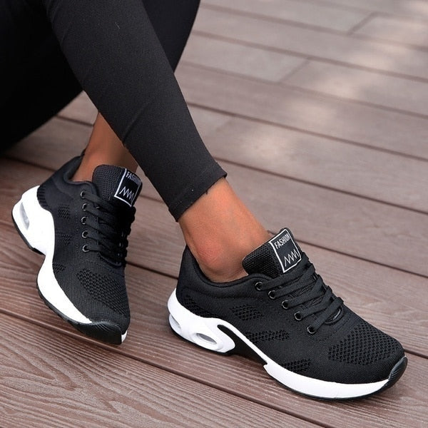 Women's Sneakers | Visible Air Unit, Perforated Lace Up Upper