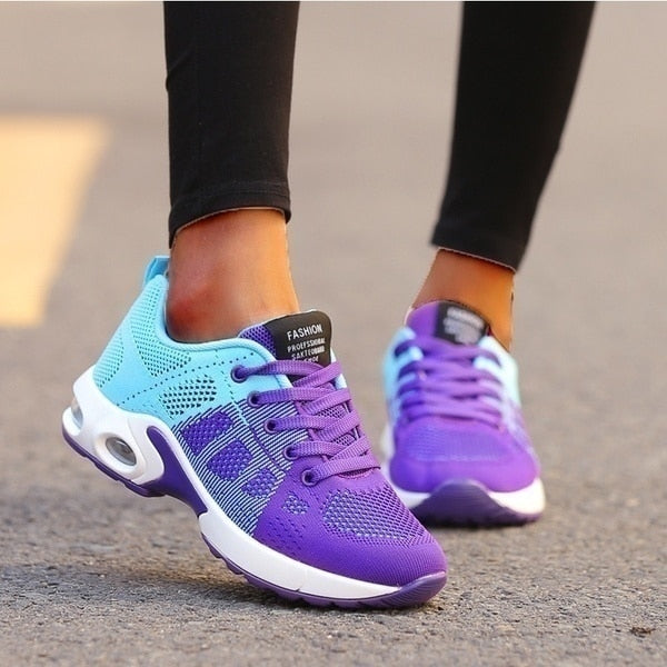 Women's Sneakers | Visible Air Unit, Perforated Lace Up Upper