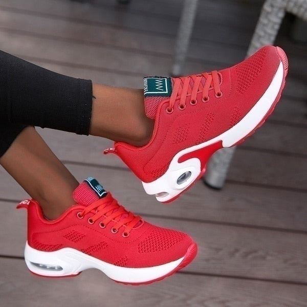Women's Sneakers | Visible Air Unit, Perforated Lace Up Upper