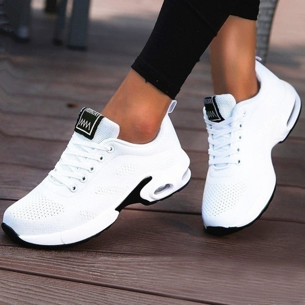 Women's Sneakers | Visible Air Unit, Perforated Lace Up Upper