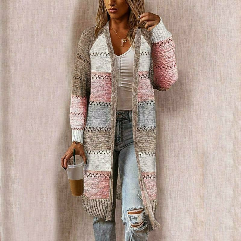 Women's Striped Cardigan | Relaxed Fit & Breathable