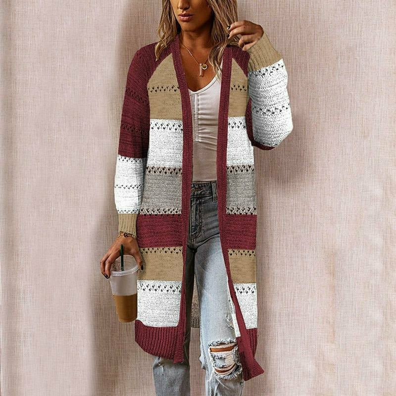 Women's Striped Cardigan | Relaxed Fit & Breathable