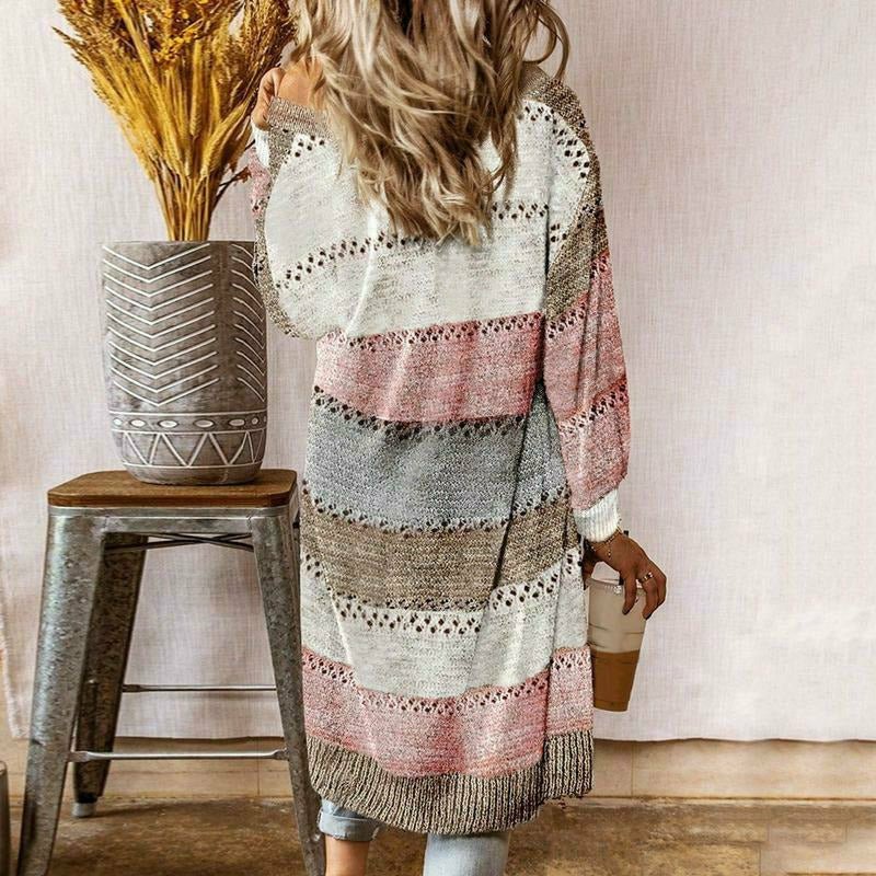 Women's Striped Cardigan | Relaxed Fit & Breathable
