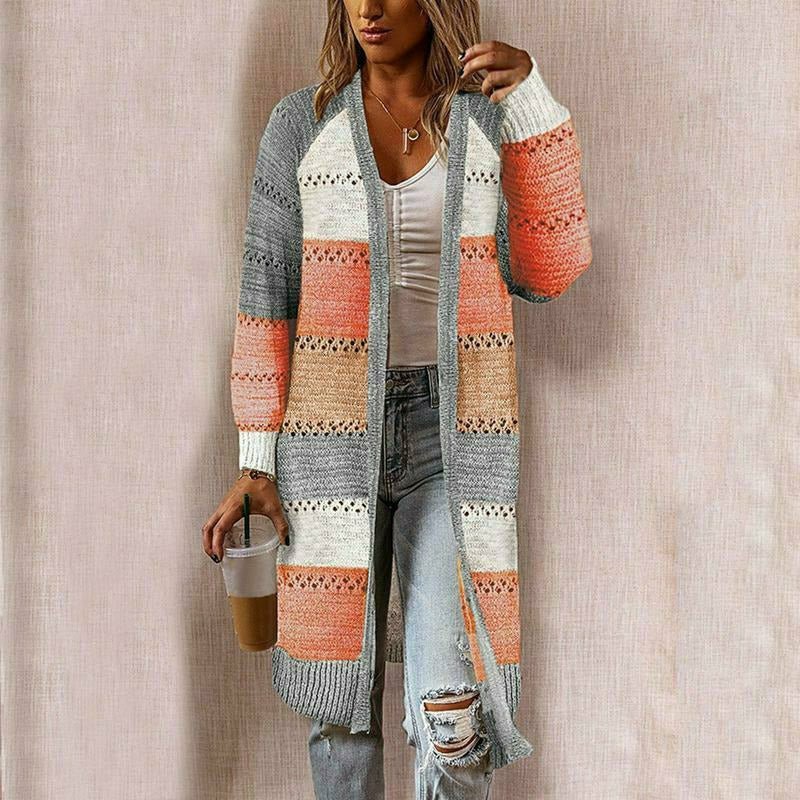 Women's Striped Cardigan | Relaxed Fit & Breathable