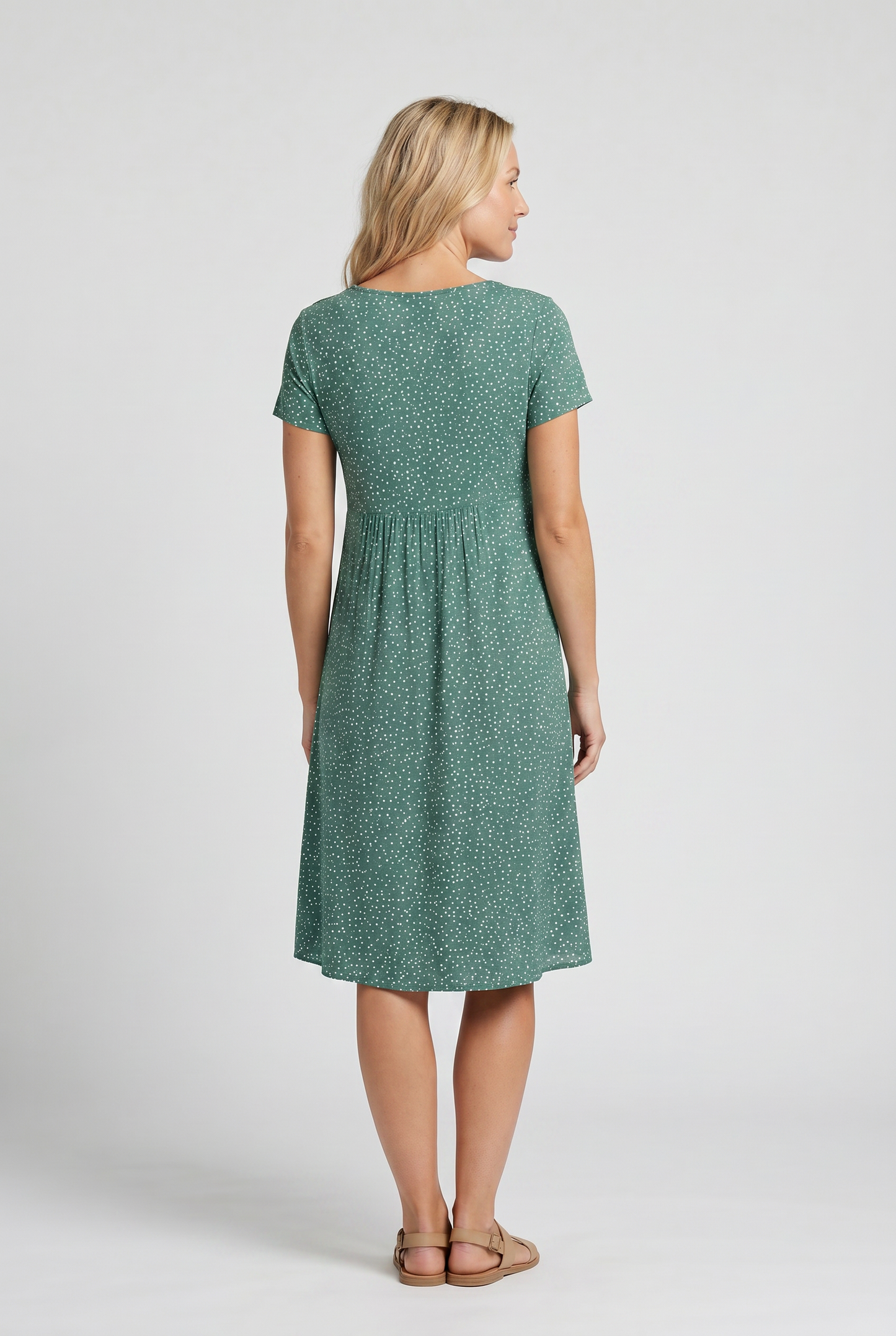 Women's Summer Dress | Floral Print V-Neck & Relaxed A-Line Midi