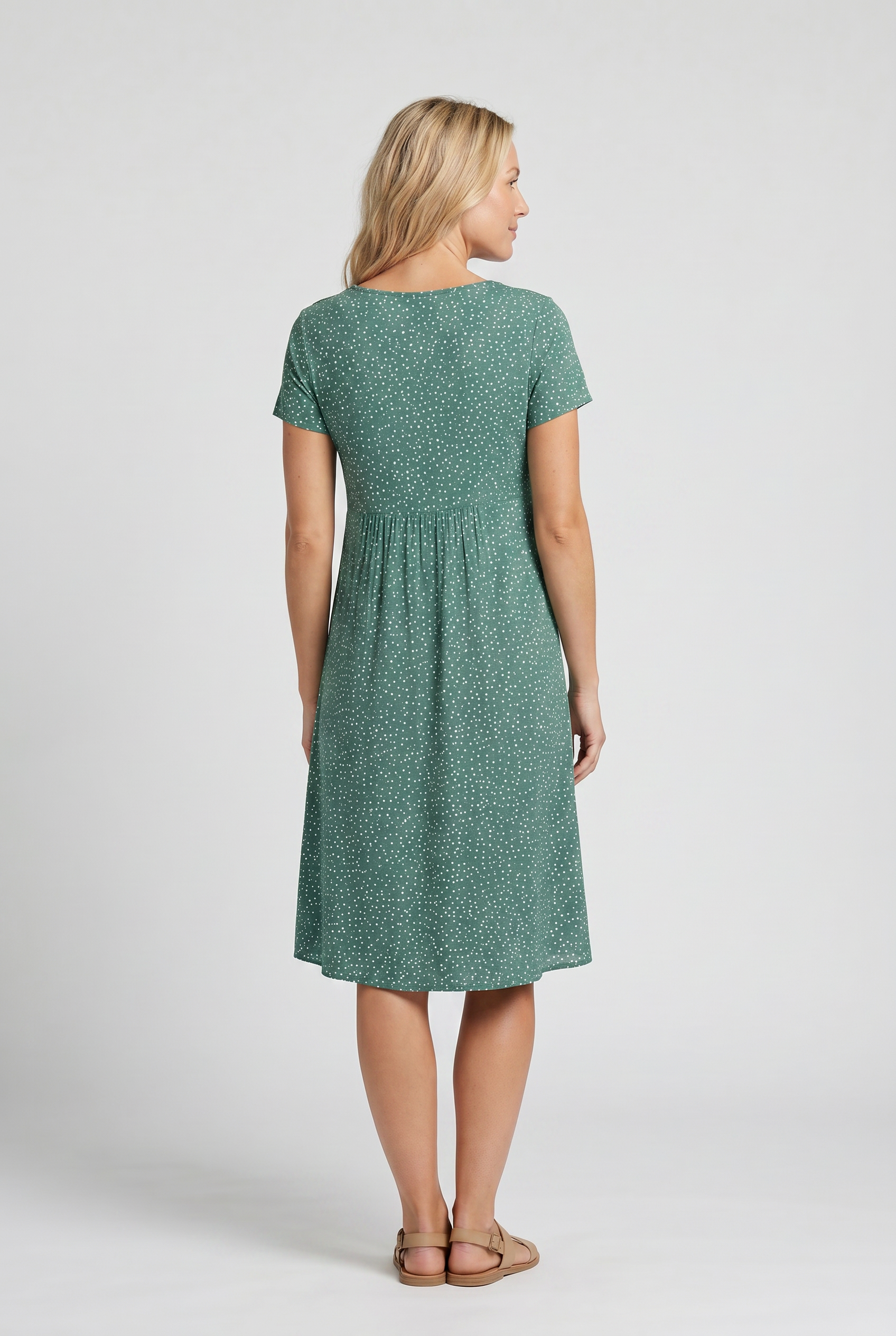 Women's Summer Dress | Floral Print V-Neck & Relaxed A-Line Midi