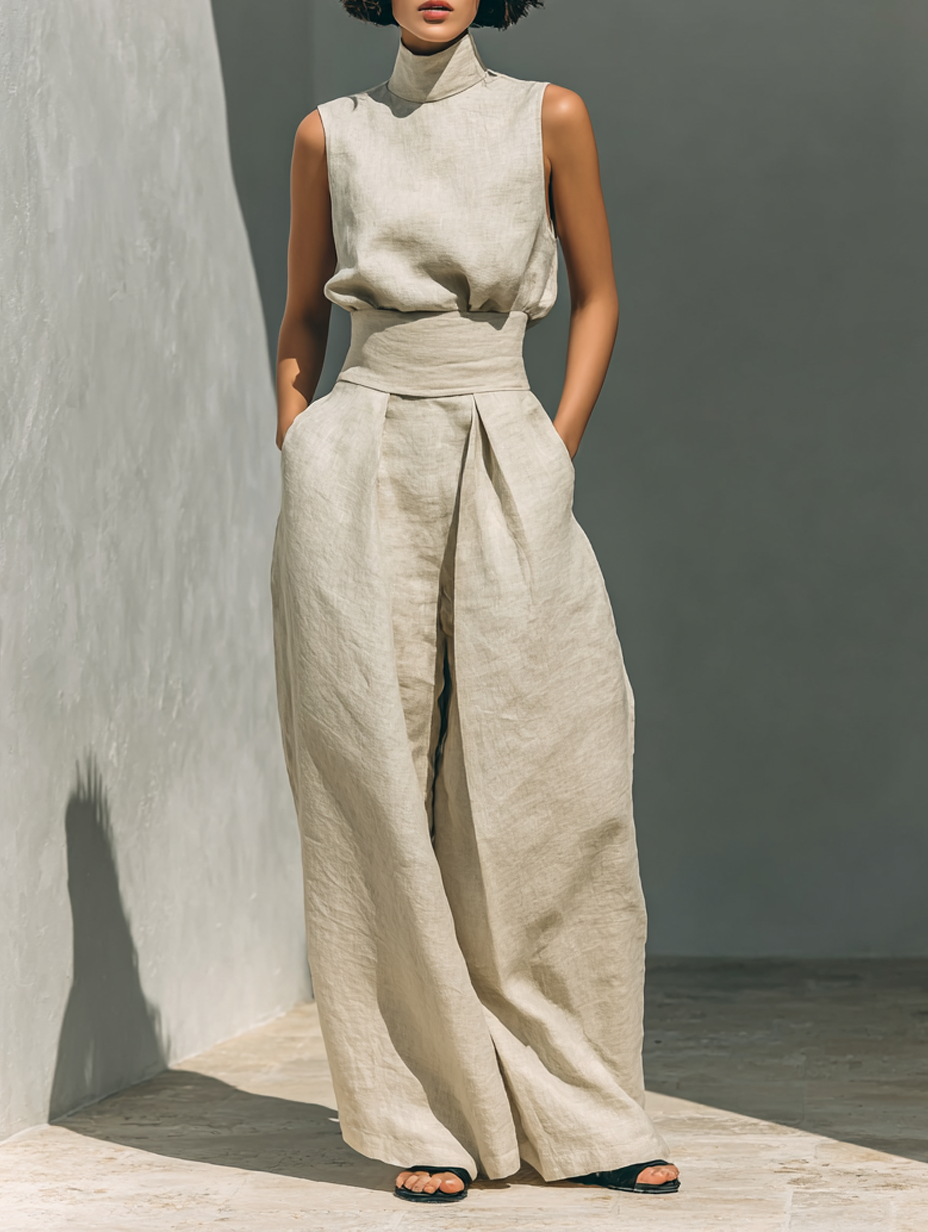 Women's Summer Jumpsuit | Wide Leg & Elegant Two-Piece Set
