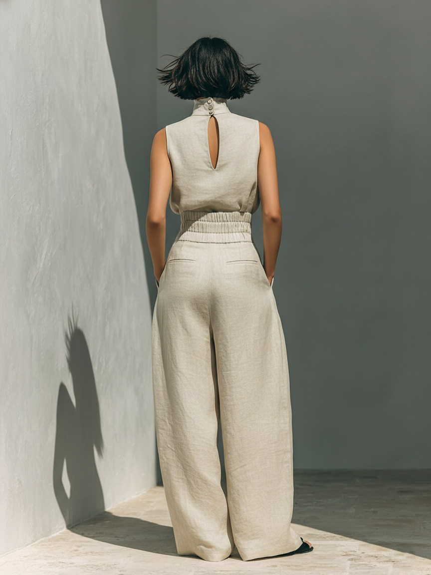 Women's Summer Jumpsuit | Wide Leg & Elegant Two-Piece Set