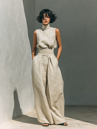 Women's Summer Jumpsuit | Wide Leg & Elegant Two-Piece Set
