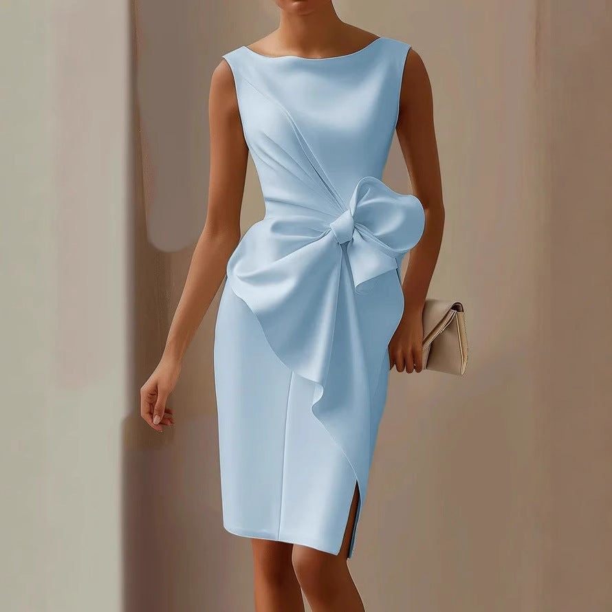 Women's Summer Midi Dress | Bow Detail Design