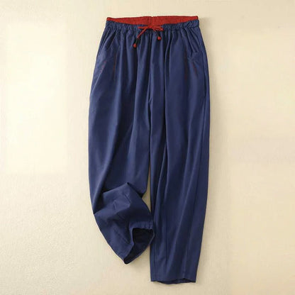 Women's Summer Pants | Loose Tapered Style with Drawstring Elastic Waist