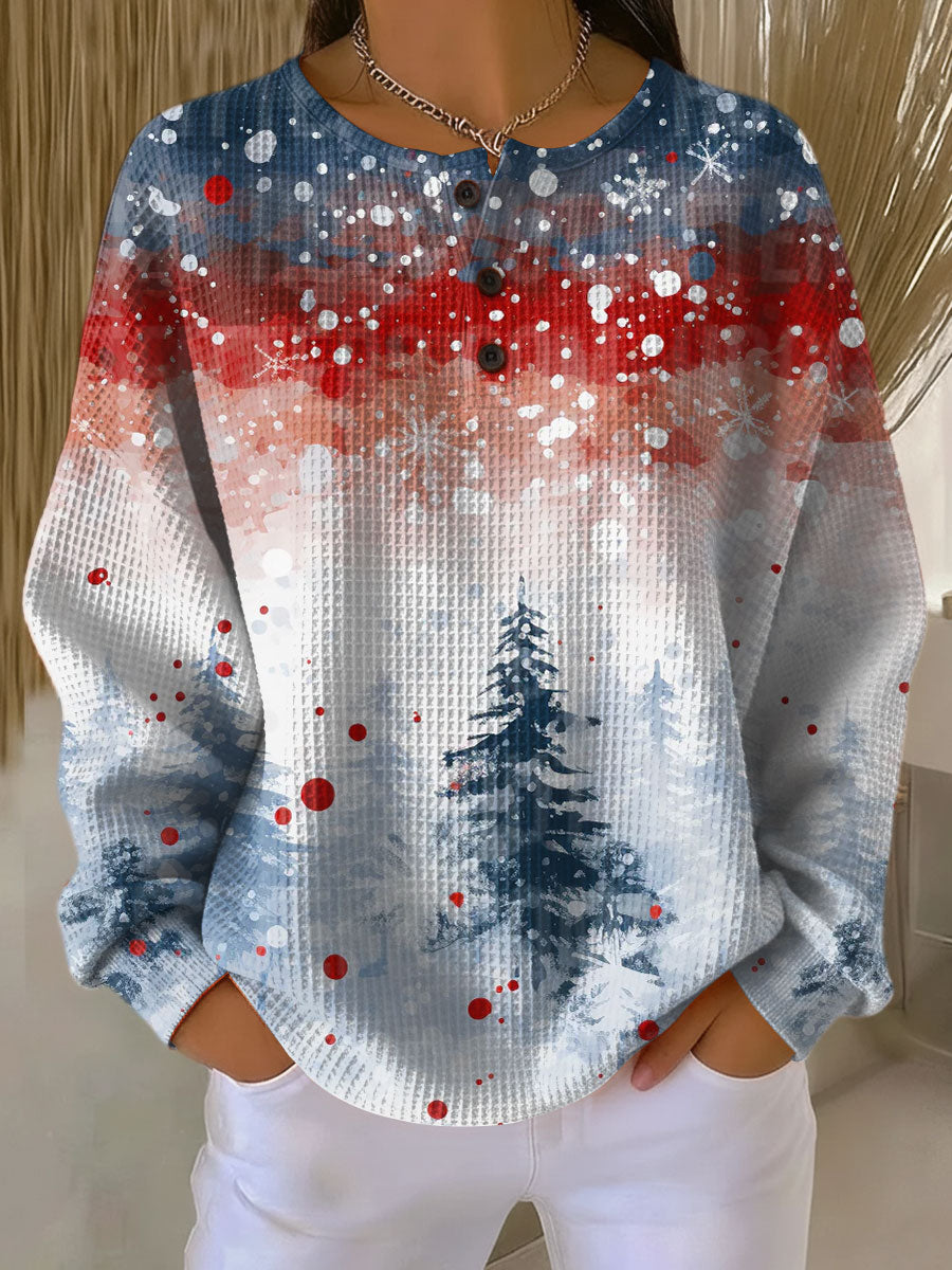 Women's Sweater | Soft & Warm Pine Tree Print
