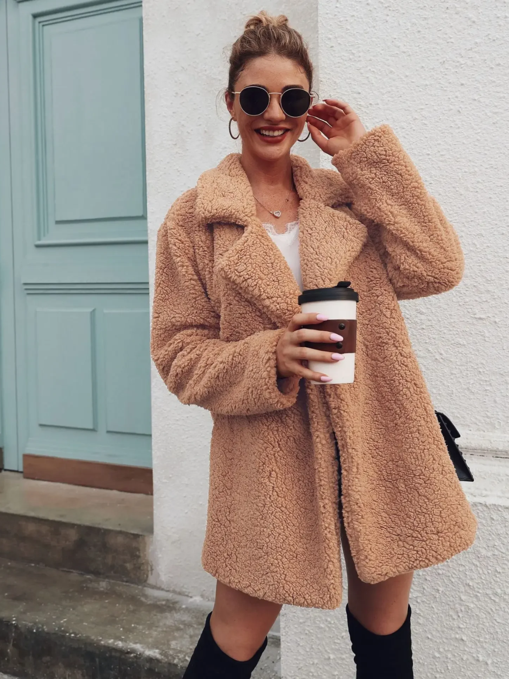 Women's Teddy Coat | Short Fit & Cosy Warmth