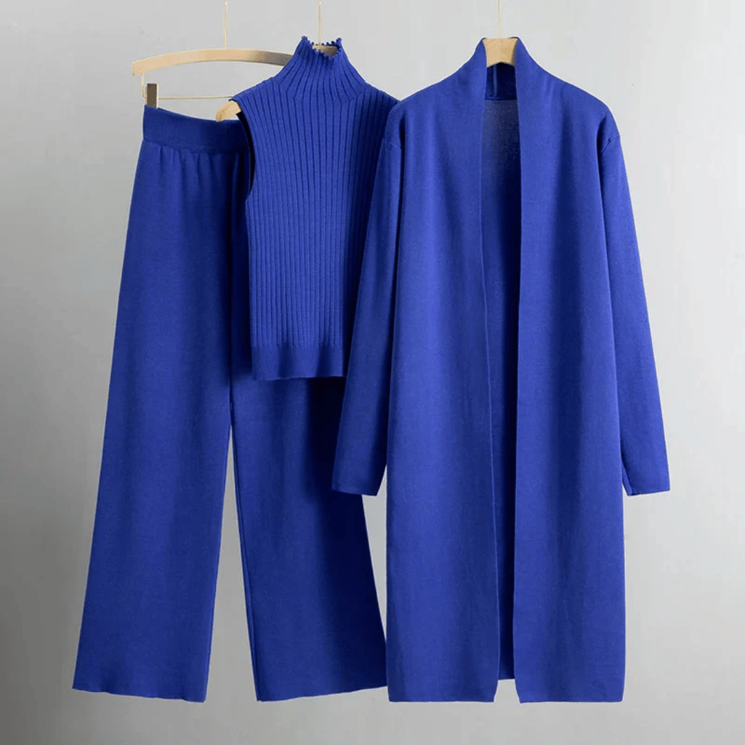 Chic Ribbed Knit Lounge Set for Relaxed Style