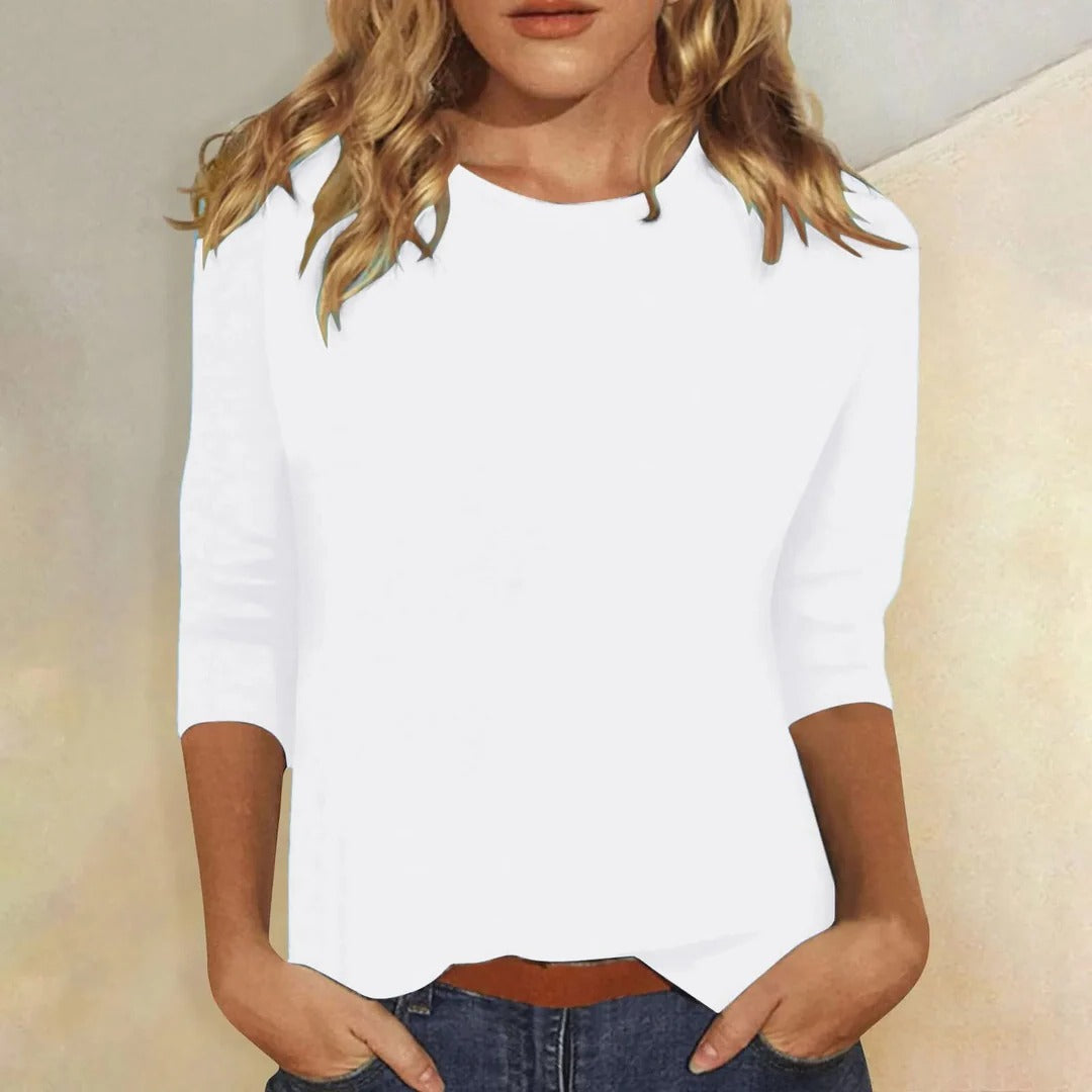 Women's Top | Crew Neck Three-Quarter Sleeve