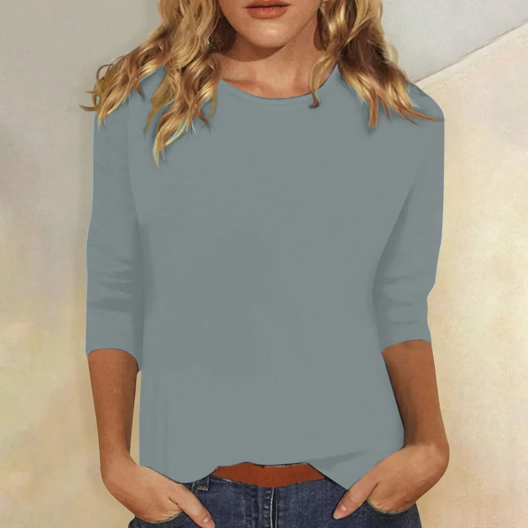 Women's Top | Crew Neck Three-Quarter Sleeve
