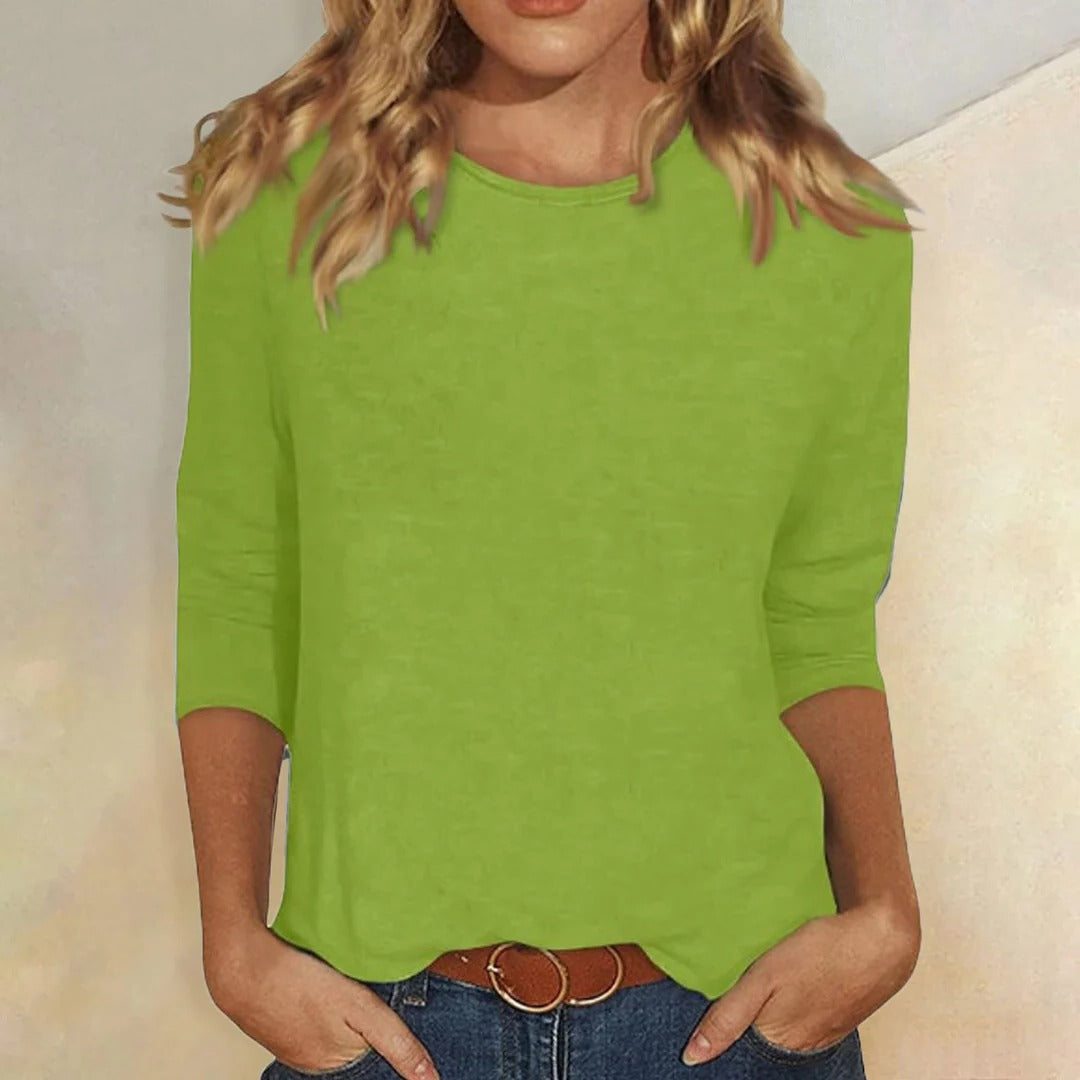 Women's Top | Crew Neck Three-Quarter Sleeve