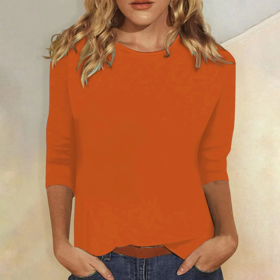 Women's Top | Crew Neck Three-Quarter Sleeve