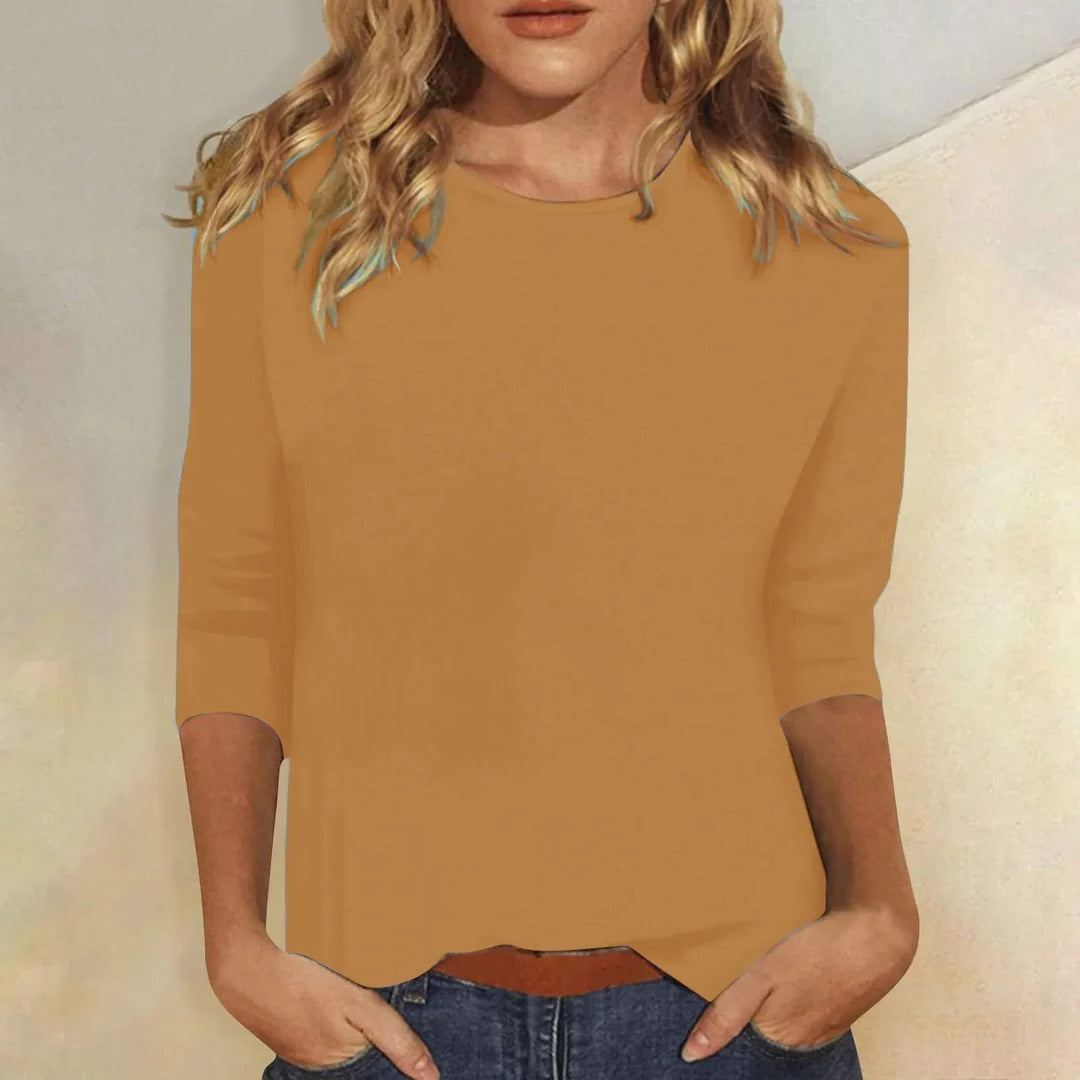 Women's Top | Crew Neck Three-Quarter Sleeve