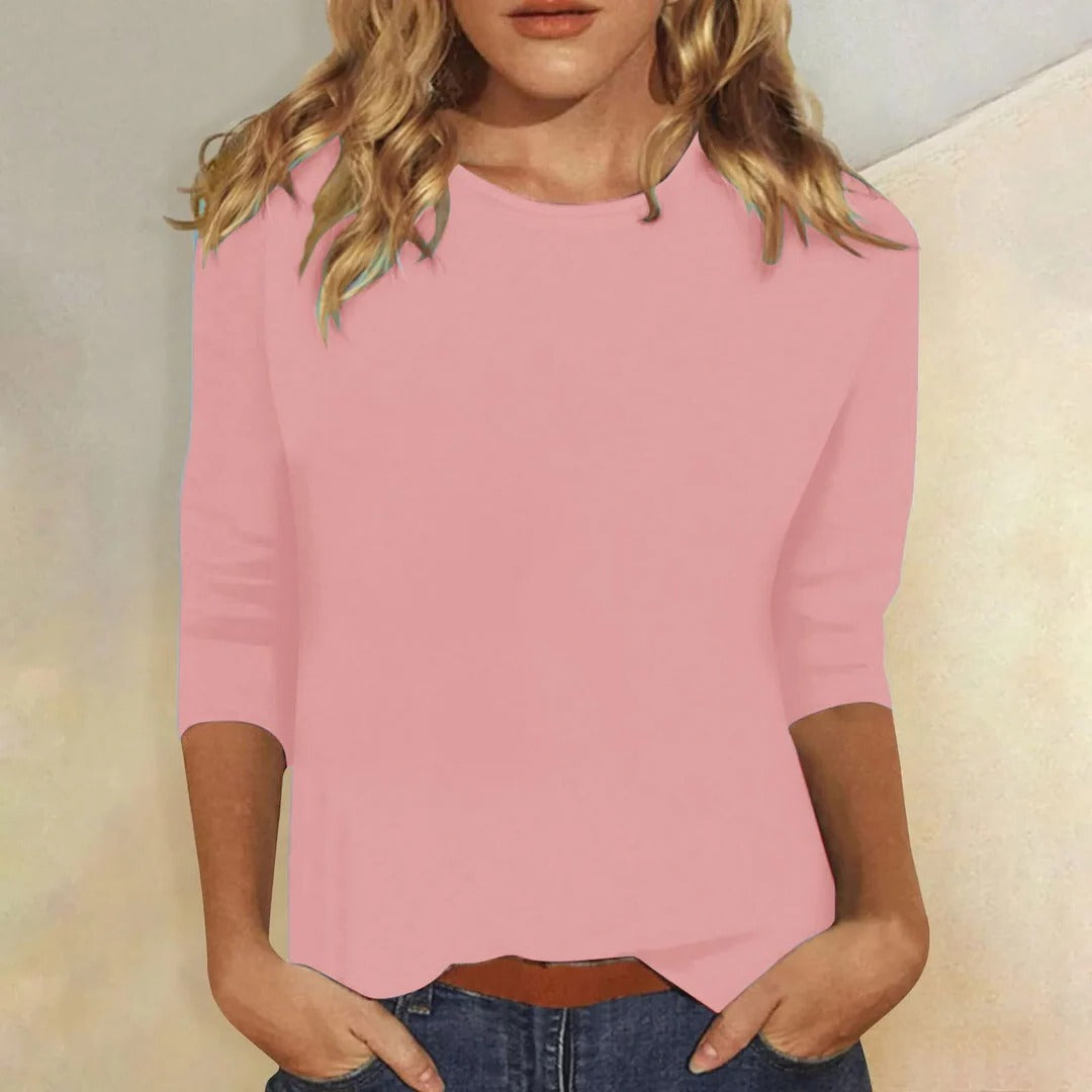Women's Top | Crew Neck Three-Quarter Sleeve