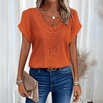Women's Top | Vintage Lace Detail & Elegant Boho Style