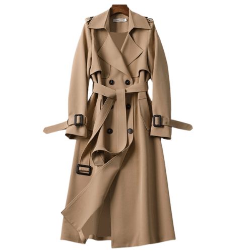 Women's Trench Coat | Epaulettes, Buckled Waist Belt