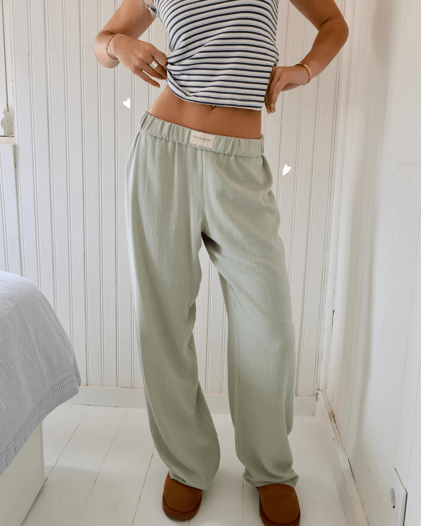 Women's Trousers | Elasticated Wide Leg Design