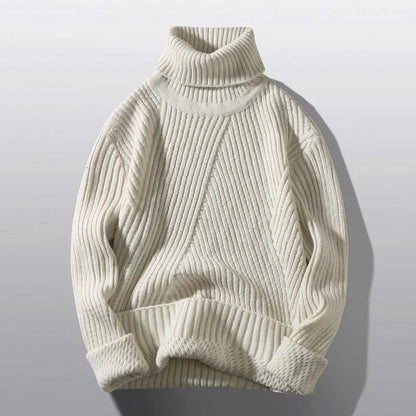 Women's Turtleneck Sweater | Ribbed Knit & Relaxed Fit