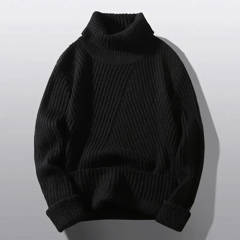 Women's Turtleneck Sweater | Ribbed Knit & Relaxed Fit