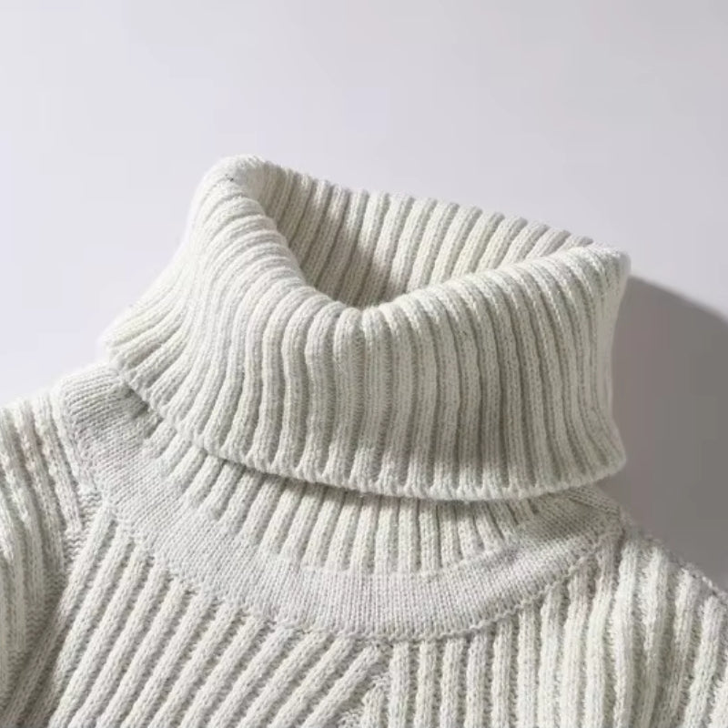 Women's Turtleneck Sweater | Ribbed Knit & Relaxed Fit