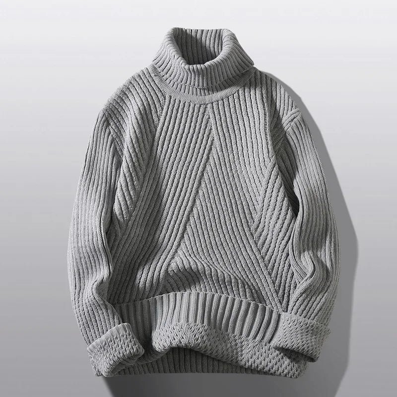 Women's Turtleneck Sweater | Ribbed Knit & Relaxed Fit